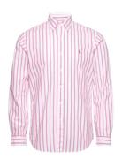 Polo Ralph Lauren Custom Fit Striped Oxford Shirt Rosa