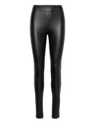 Pants Woven Bottoms Trousers Leather Leggings-Byxor Black Esprit Casua...