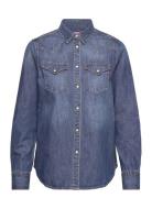 Shirt Slim Rose Label Pack Tops Shirts Long-sleeved Blue Replay