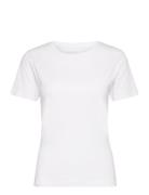 Women's O-Neck Tee Tops T-shirts & Tops Short-sleeved White NORVIG
