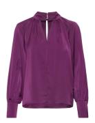 Vielma Halterneck L/S Top Tops Blouses Long-sleeved Purple Vila