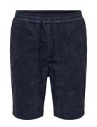 Onslinus Corduroy 0111 Shorts Bottoms Shorts Casual Navy ONLY & SONS