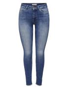 Onlblush Mid Sk Ank Rw Dnm Rea1319 Noos Bottoms Jeans Skinny Blue ONLY
