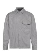 Herringb Ls Tops Shirts Casual Grey French Connection