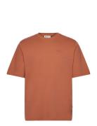 Mid Sleeve T-Shirt Gots Tops T-shirts Short-sleeved Brown Resteröds