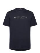 Hilfiger New York Tee Tops T-shirts Short-sleeved Navy Tommy Hilfiger