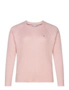 Crv Co Cable C-Nk Sweater Tops Knitwear Jumpers Pink Tommy Hilfiger