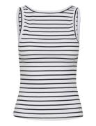 Gestuz Drewgz Sl Reversible Stripe Top Vit