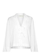 Helveiw Cropped Shirt Tops Shirts Long-sleeved White InWear