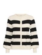 Kaffe Kalizza Striped Cardigan Svart