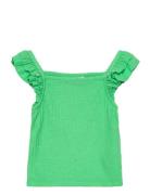 Kmgnella S/L Frillstraps Top Jrs Tops T-shirts Sleeveless Green Kids O...
