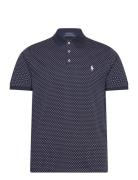 Custom Slim Dot Soft Cotton Polo Shirt Tops Polos Short-sleeved Navy P...