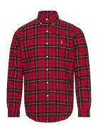 Lunar New Year Classic Fit Plaid Shirt Tops Shirts Casual Red Polo Ral...