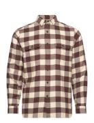 Classic Fit Checked Twill Workshirt Tops Shirts Casual Brown Polo Ralp...
