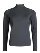 Verbier Half Zip Sport T-shirts & Tops Long-sleeved Black Rethinkit