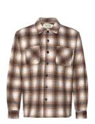 Heavyweight Plaid Shirt-Brown Designers Shirts Casual Brown Taikan