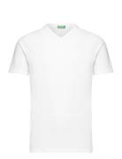 United Colors Of Benetton V Neck T-Shirt Vit