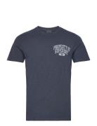 Athletic College Graphic Tee Tops T-shirts Short-sleeved Navy Superdry