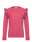 Tnfarah L_S Tee Tops T-shirts Long-sleeved T-shirts Pink The New