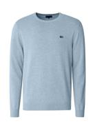 Bradley Cotton Crew Sweater Tops Knitwear Round Necks Blue Lexington C...