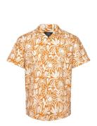 Clean Cut Copenhagen Bowling Noam Cotton Linen Shirt S/S Orange