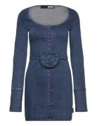 Stretchy Scoop Neck Dress Designers Short Dress Blue ROTATE Birger Chr...
