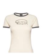 Army Ringer Slim R T Wmn Tops T-shirts & Tops Short-sleeved Cream G-St...