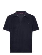 Terry Shirt Tops Polos Short-sleeved Navy Tommy Hilfiger