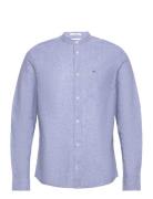 Tommy Jeans Tjm Reg Mao Linen Blend Shirt Blå