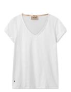 Mmtulli V-Ss Basic Tee Tops T-shirts & Tops Short-sleeved White MOS MO...
