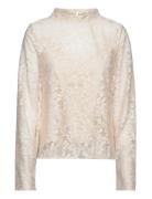 Katina Blouse Tops Blouses Long-sleeved Cream Once Untold