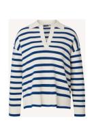 Lexington Clothing Peyton Full Milano Knitted Sweater Blå