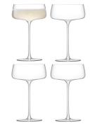 LSA International Metropolitan Champagne Saucer Set 4 Nude