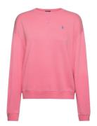 Fleece Crewneck Pullover Tops Sweat-shirts & Hoodies Sweat-shirts Pink...
