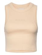 A Heather Singlet Latte Tops T-shirts & Tops Sleeveless Beige ABRAND