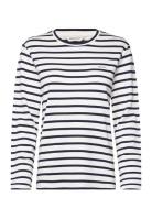 GANT Striped Ls T-Shirt Marinblå