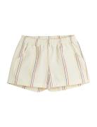 Mini Rodini Stripe Y-D Woven Shorts Kräm