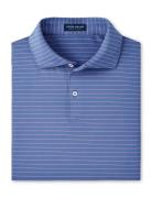 Peter Millar Duet Performance Jersey Polo - Edwin Spread Collar Blå