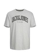 Jjejosh Tee Ss Crew Neck Noos Jnr Tops T-shirts Short-sleeved Grey Jac...