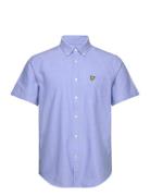 Short Sleeve Oxford Shirt Tops Shirts Short-sleeved Blue Lyle & Scott