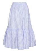 Jacquard Wave Midi Skirt Designers Knee-length & Midi Blue Stella Nova