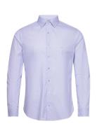 Michael Kors Performance Fine Stripe Slim Shirt Blå