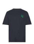 Ls Logo T-Shirt Sport T-shirts Short-sleeved Navy Lyle & Scott Sport