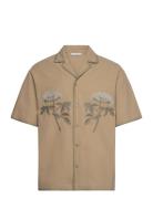 HOLZWEILER Pier Ripstop Embroidery Shirt Beige