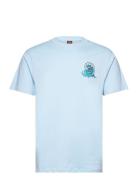 Screaming Wave T-Shirt Tops T-shirts Short-sleeved Blue Santa Cruz