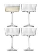 LSA International Champagne/Cocktail Glass Gio Line 4-Pack Nude