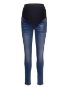 Trousers Mom Dolly Tricot Bottoms Jeans Slim Blue Lindex
