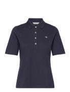 GANT Slim Shield Ss Pique Polo Marinblå