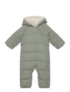 Faux-Fur Piece Suit Outerwear Coveralls Snow-ski Coveralls & Sets Gree...