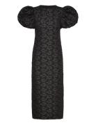3D Jacquard Midi Dress Designers Maxi Dress Black ROTATE Birger Christ...